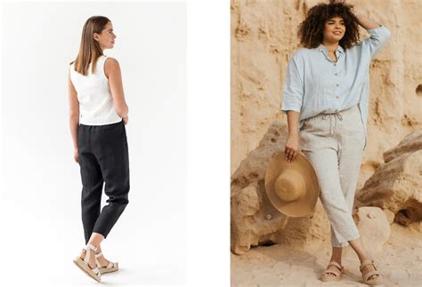 linen pants with sneakers.